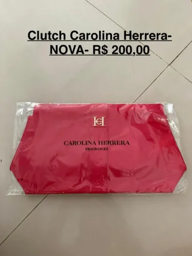 clutch carolina herrera vermelha - nova