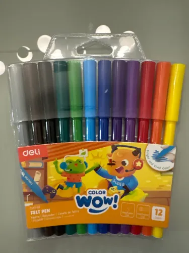 Canetinha hidrográfica lavável - 12 cores - Color Wow! - Deli