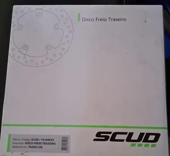 Disco de freio traseiro Fazer 250 ano 2011-2017 Scud