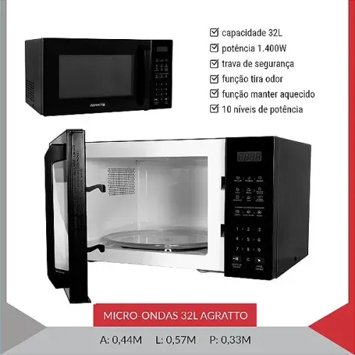 Microondas 32 litros 
