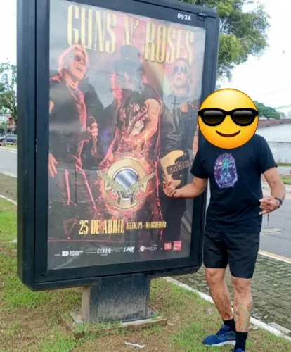 Cartaz Oficial "Guns N' Roses" em Belém.