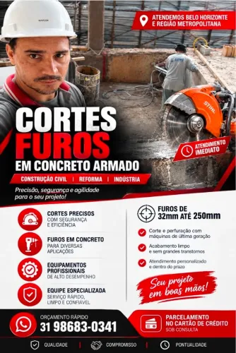 Furo lage/viga concreto armado