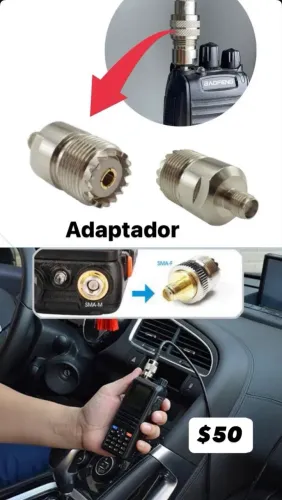 Adaptador rádio de mão antena externa 