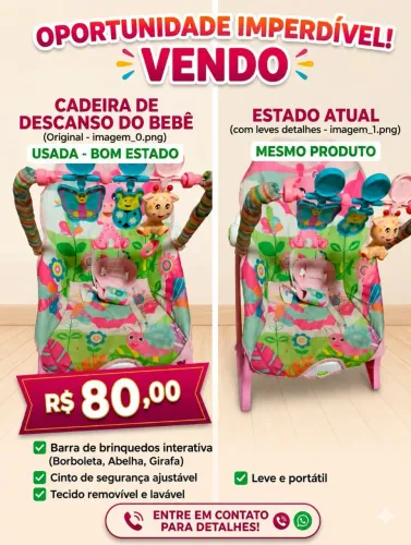 Cadeira infantil de balanço 