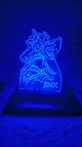 LUMINÁRIA TEMÁTICA ACRÍLICO - JINX - LEAGUE OF LEGENDS