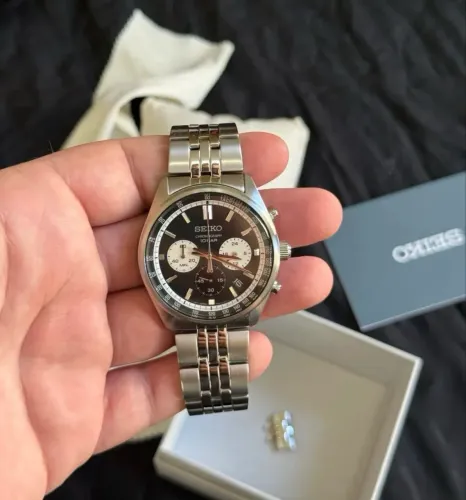 Seiko Relógio masculino com cronógrafo SSB429P1