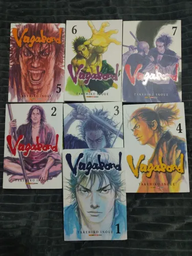 Mangás Vagabond Vol. 1 ao 7- Panini