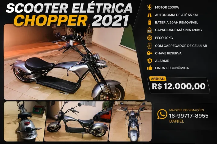 Scooter Elétrica Chopper 2021 ? 2000W