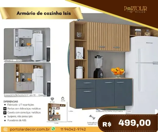 Armário de cozinha Ísis a pronta entrega