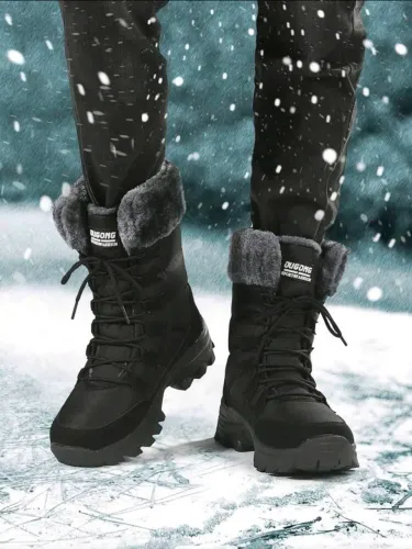 Bota masculino quentinha para uso com frio e neve, 42