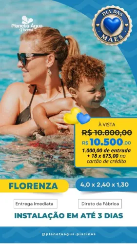 Piscina de fibra 4 metros