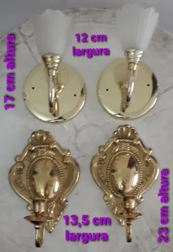 4 Arandelas alemãs douradas
