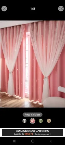 Cortinas tecido algodão