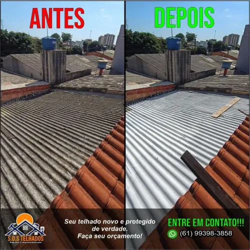 Manutenção em telhado 