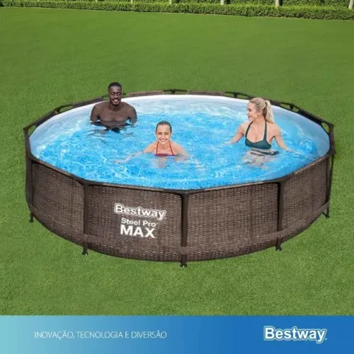 Promoção Piscina Bestway 4678L com Filtro Capa e Forro Achadinho Shopee
