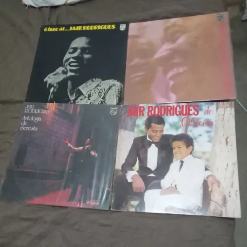 Lote 4 LPs discos vinil Jair Rodrigues de Oliveira Seresta Festa Rei Negro É Isso aí