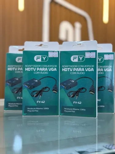 Conversor Adaptador Hdmi x Vga c/ Audio