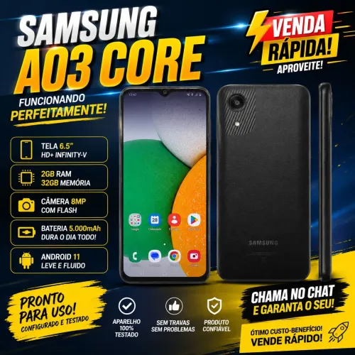 SAMSUNG A03 CORE - FUNCIONANDO PERFEITAMENTE