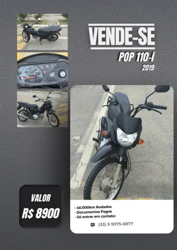 Vendo pop 110i, muito conservada