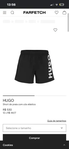 Hugo short de praia com cos elástico