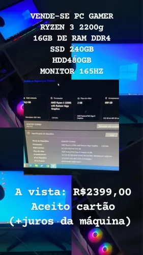 Pc Gamer 16gb ram
