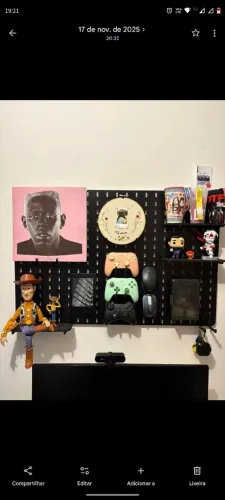 Suporte gamer Pegboard 89 x 59