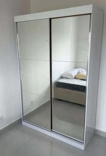 Guarda-Roupa Solteiro com Espelho 2 Portas