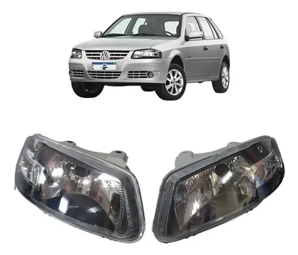 Par Farol Gol Saveiro Parati G4 2006 Até 2014 Máscara Negra Ambos Lados