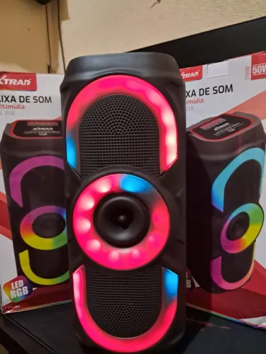 CAIXA DE SOM BLUETOOTH PORTÁTIL 30W COM LED RGB - TWS
