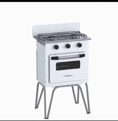 Fogão duas bocas com forno.