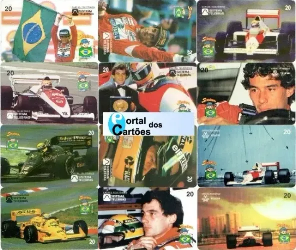  Ayrton Senna - 12 cartões - Série fechada cartão telefonico 