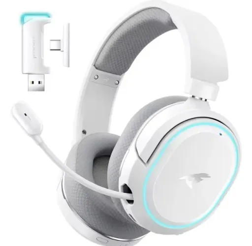 Picun G2 Wireless Gaming Headset Bluetooth 5.3 2.4G Headphones 7.1 Surround 5ms Low Latenc