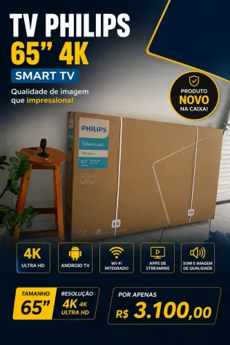 TV PHILIPIS NOVA NA CAIXA 65 POLEGADAS