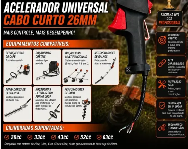 Acelerar reposição roçadeira universal