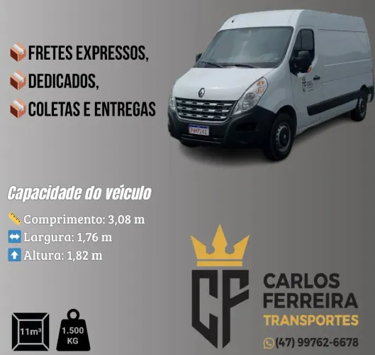 Fretes, coletas e entregas