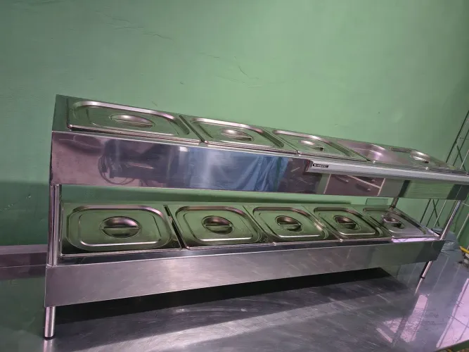 Prateleira codimentadora inox para 10 cubas
