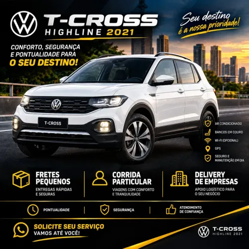 ? T-CROSS HIGHLINE 2021 | FRETES ? CORRIDAS ? DELIVERY