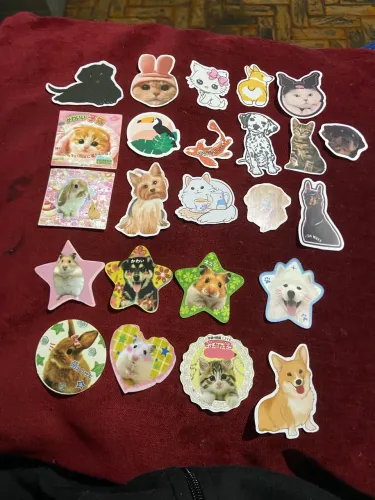 Kit 24 adesivos fofos sortidos de animais