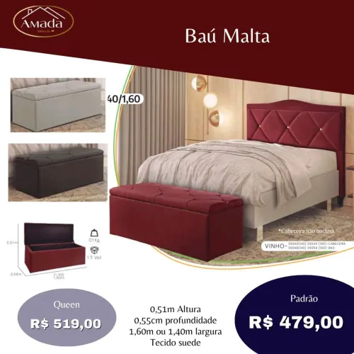 Baú Malta - à pronta entrega 