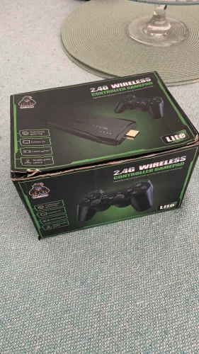 Adaptador Game Retro 4k Tv, Preto 2 Controles Preto Padrão