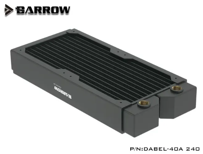 Radiador Cobre 240mm x 40mm Entradas G1/4 Barrow Dabel-40a Water Cooler Walter Culer