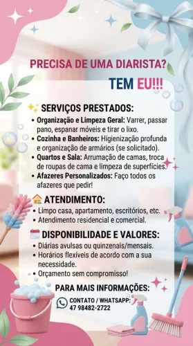 Precisa de babá ou de uma diarista?