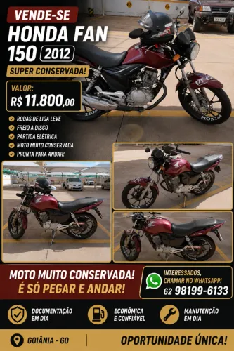 Honda Fam 2012 com rodas e freio a disco (PARTICULAR)