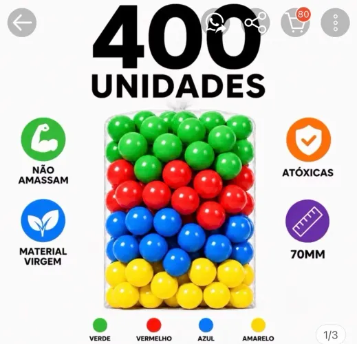 400 bolinhas para piscina