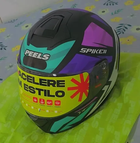 Capacete ASX Cinza Fosco DRAKEN e PEELS SPIKE 02 Fosco