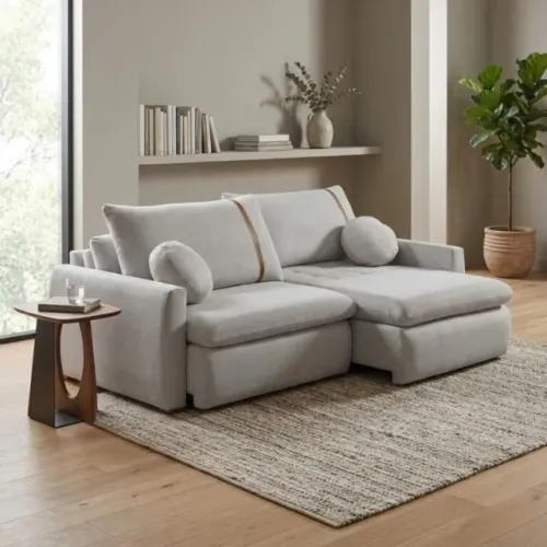 Sofá Cama Retrátil Reclinável Lagoon  2,30m  Linho Novo! Pronta Entrega!