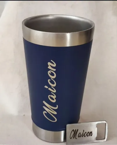 Copo térmico personalizado à laser 