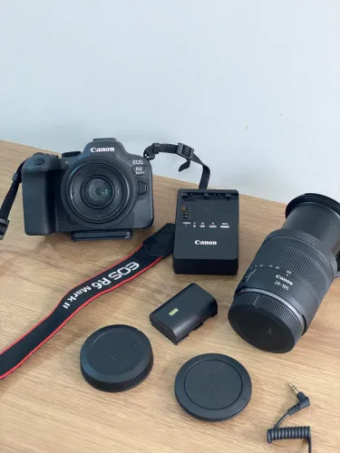 CÂMERA CANON EOS R6 MARK II ? KIT COMPLETO