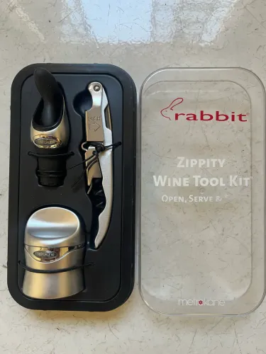 Saca rolha corta lacre e tampão inox