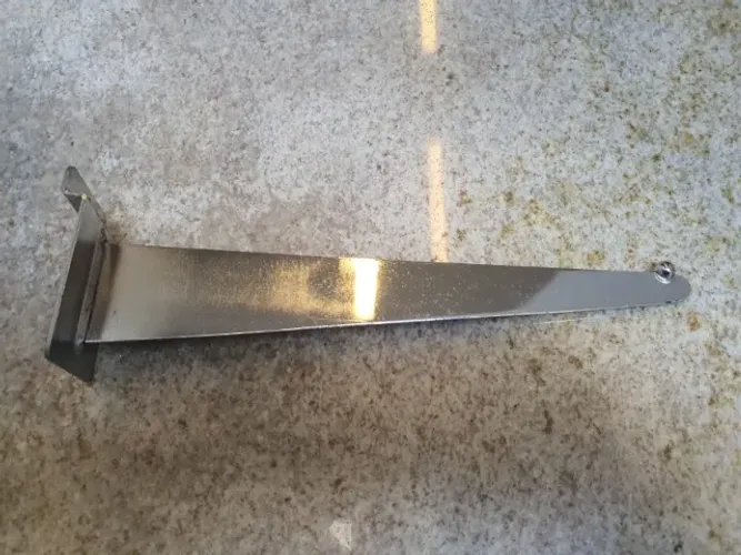 Suporte de prateleira de 25cm cromado para painel canaletado